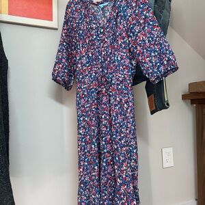 Draper James Floral Blue Midi/Maxi Dress - XS/S